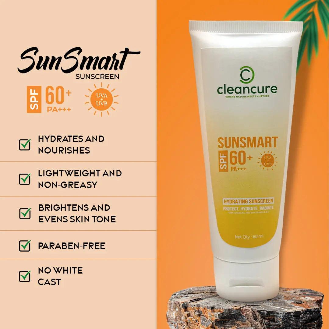 SunSmart SPF 60+ PA+++ Sunscreen CleanCure